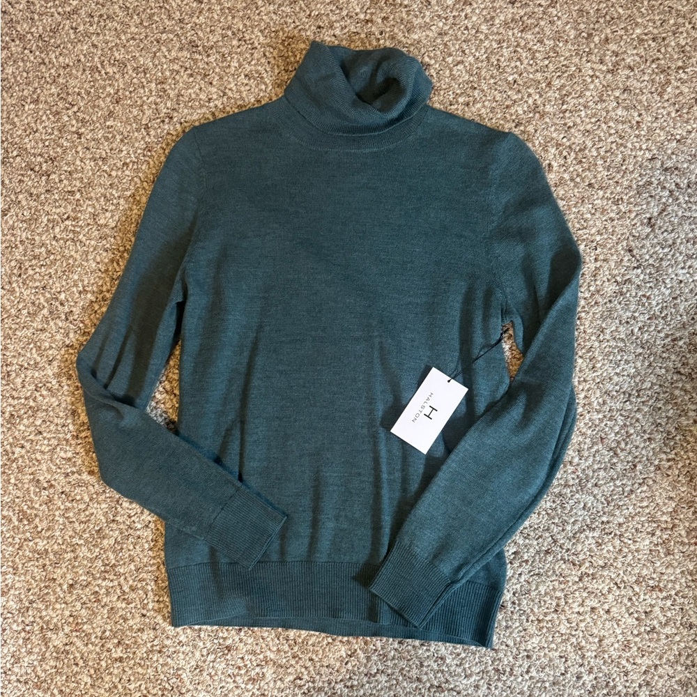 Halston Heritage Green Knit Sweater